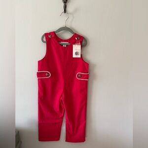 Red Kids Overalls Beaufort bonnet company